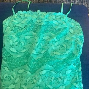 a cute green floral top perfect for summer!